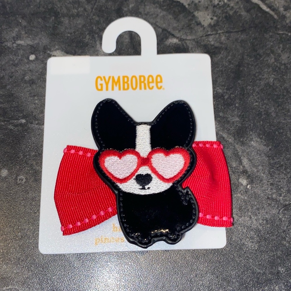 Gymboree Dog Heart ♥️ Hair Clip/Barrette